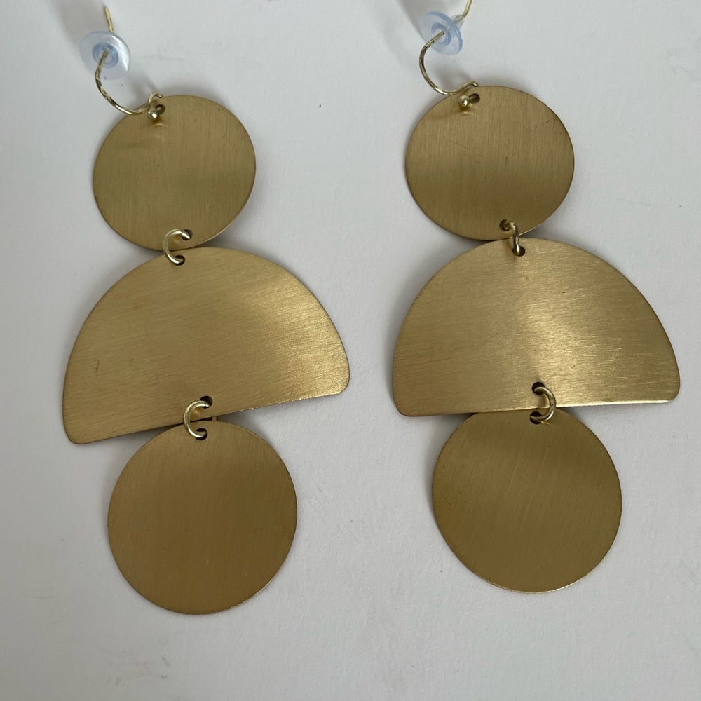 Beautiful statement brass earrings